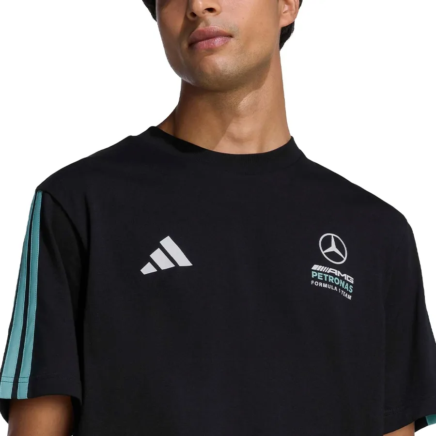 Imagen 3 de 5 de Remera adidas Mercedes-AMG Petronas-NEGRO/TURQUESA