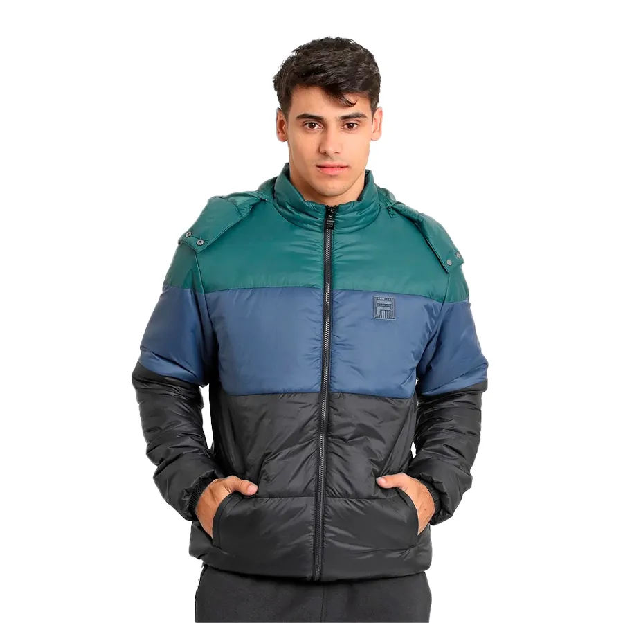 Imagen 2 de 3 de Campera Fila Padded III-VERDE/AZUL/NEGRO