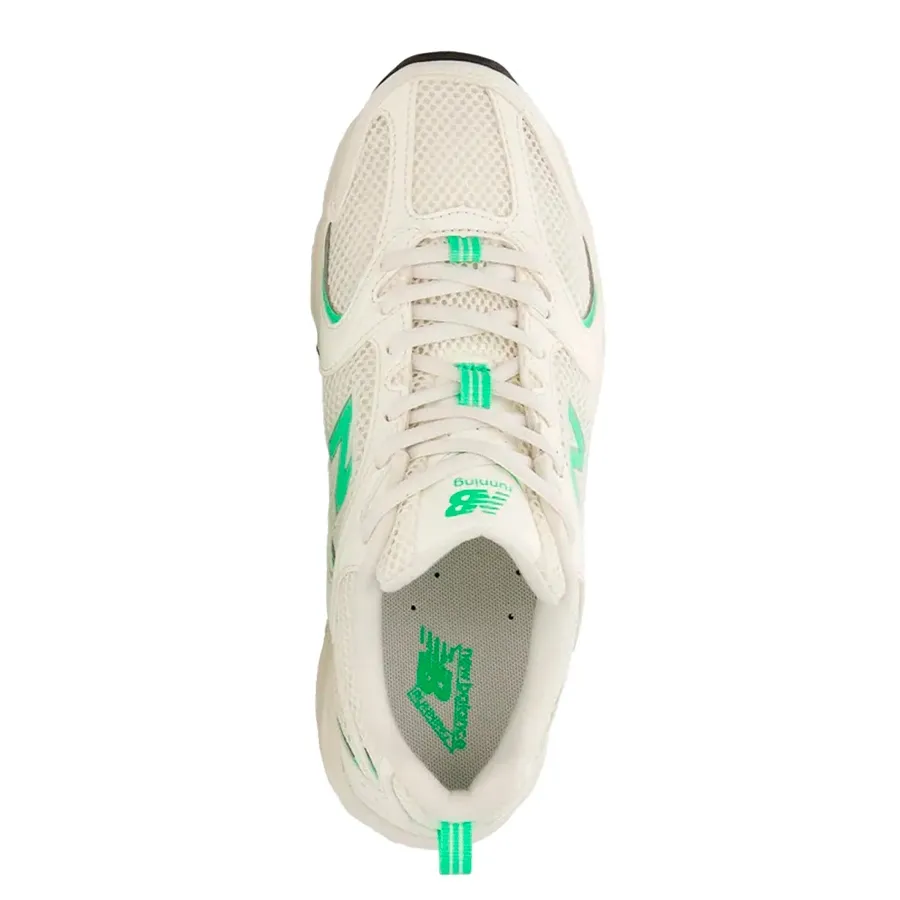 Imagen 3 de 5 de Zapatillas New Balance 530-BLANCO/VERDE FLUOR