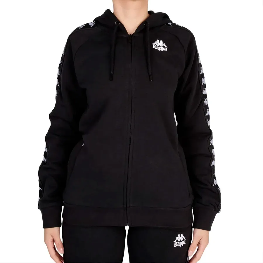 Imagen 0 de 5 de Campera Kappa 222 Banda Balzi 2-NEGRO/BLANCO