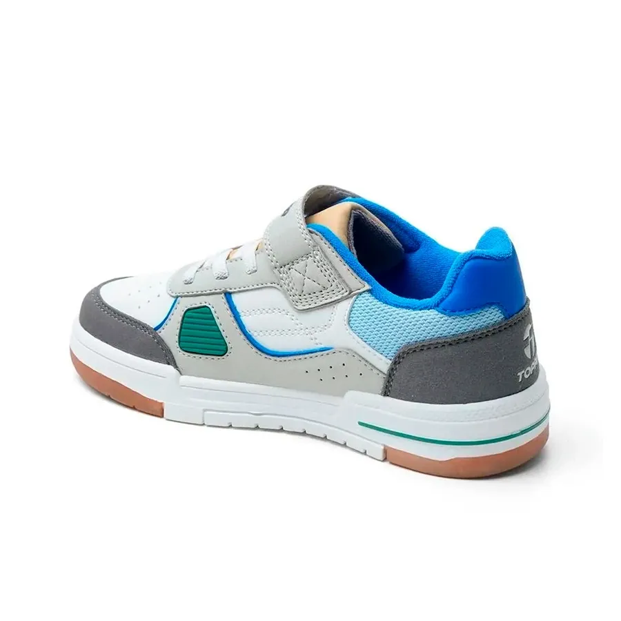 Imagen 2 de 5 de Zapatillas Topper Quarter Kids-BLANCO/GRIS/CELESTE