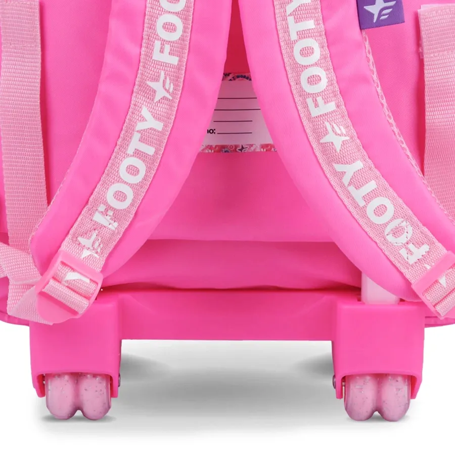 Imagen 5 de 7 de Mochila Footy C/Carro Capybag 18"-ROSA/MARRON