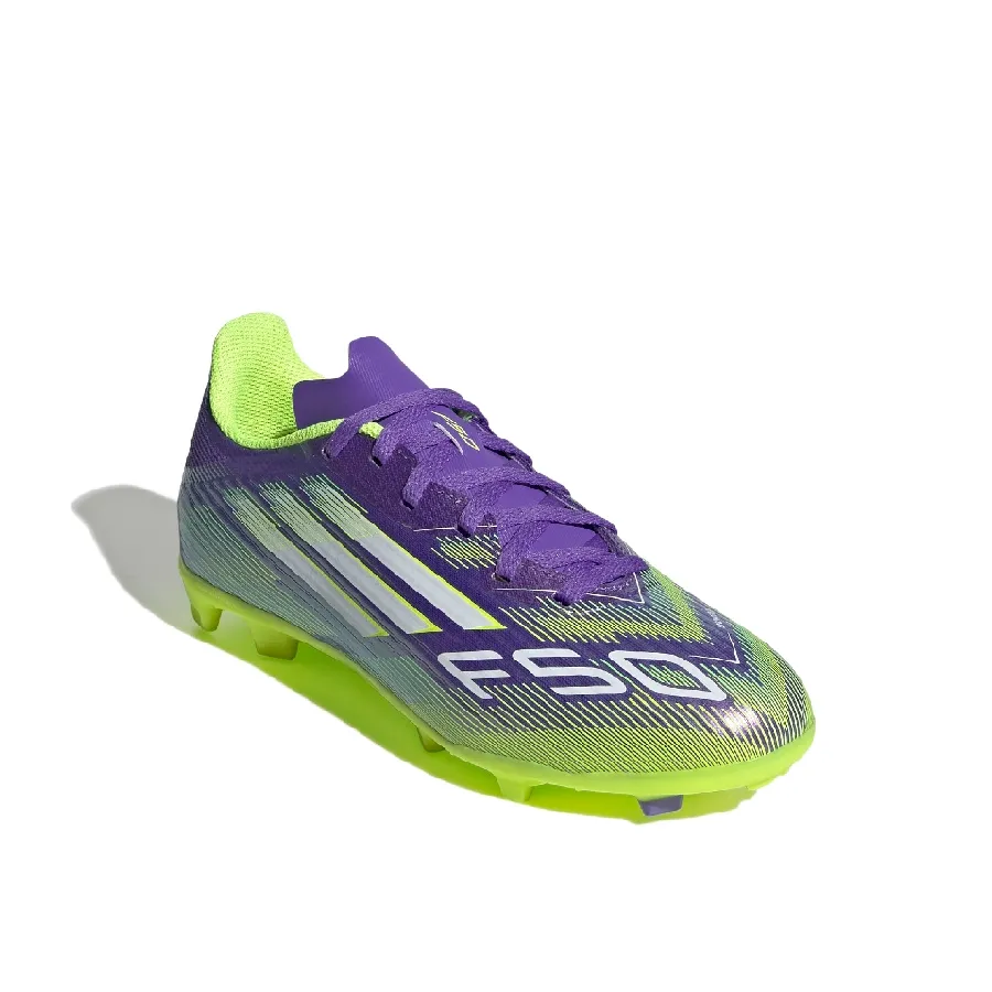 Imagen 1 de 7 de Botines adidas F50 League Fg Niño-PURPURA/VERDE FLUOR