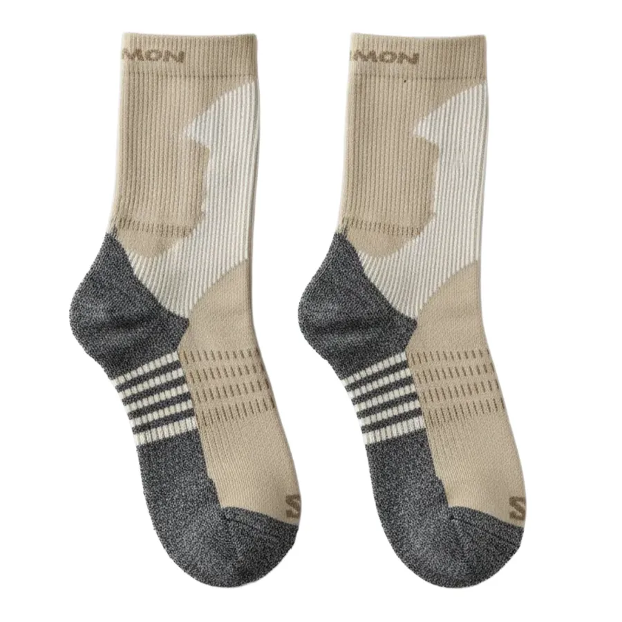 Imagen 1 de 4 de Medias Salomon Ultra Running-BEIGE/GRIS