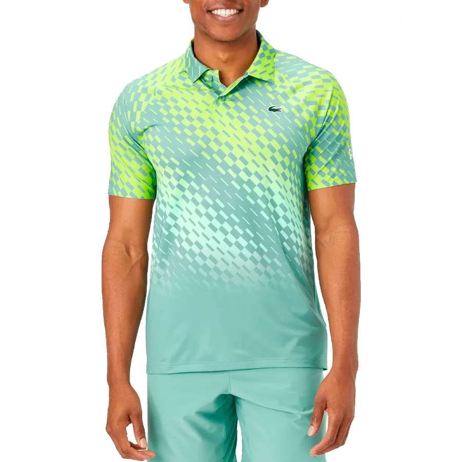 Imagen 2 de 9 de Remera Lacoste Novak Djokovic-VERDE/LIMA