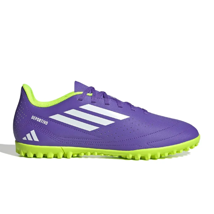 Imagen 0 de 7 de Botines adidas Deportivo III Tf-MORADO/AMARILLO FLUOR