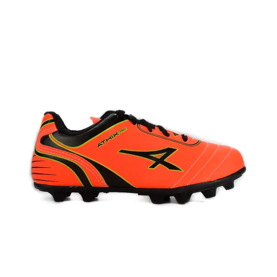 Imagen 0 de 4 de Botines Athix Powerful Kids Tf-NARANJA/VERDE FLUOR/NEGRO