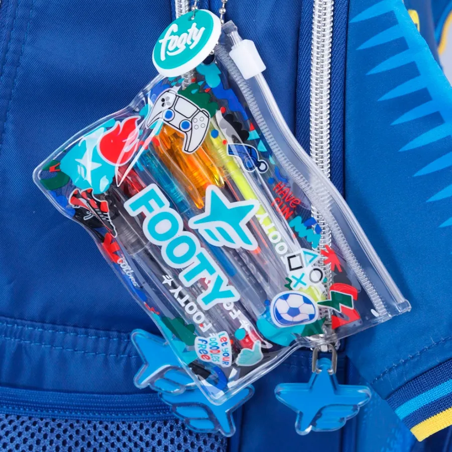 Imagen 6 de 7 de Mochila Footy C/Carro 18" Dream Team-AMARILLO/AZUL