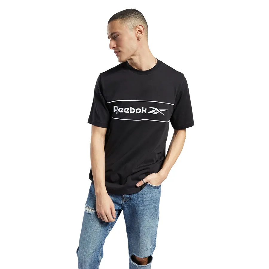 Imagen 2 de 5 de Remera Reebok Hombre Classics F Linear-NEGRO/BLANCO