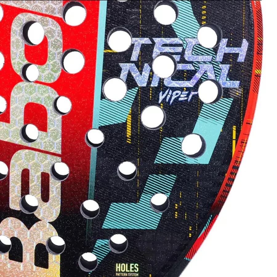 Imagen 3 de 6 de Paleta Babolat Tech Viper Juan Lebron-NEGRO/CELESTE/ROJO