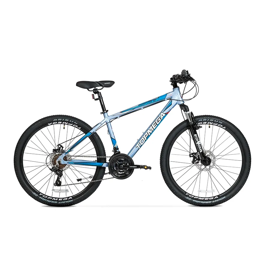 Imagen 0 de 9 de TopMega Mountain Bike Neptune R26 21vel-GRIS/AZUL/ROJO