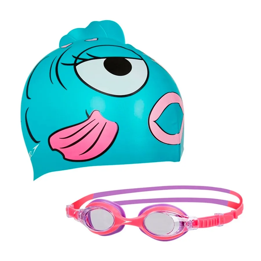 Imagen 0 de 1 de Set Antiparra + Gorro Sea Squad Speedo-TURQUESA/ROSA