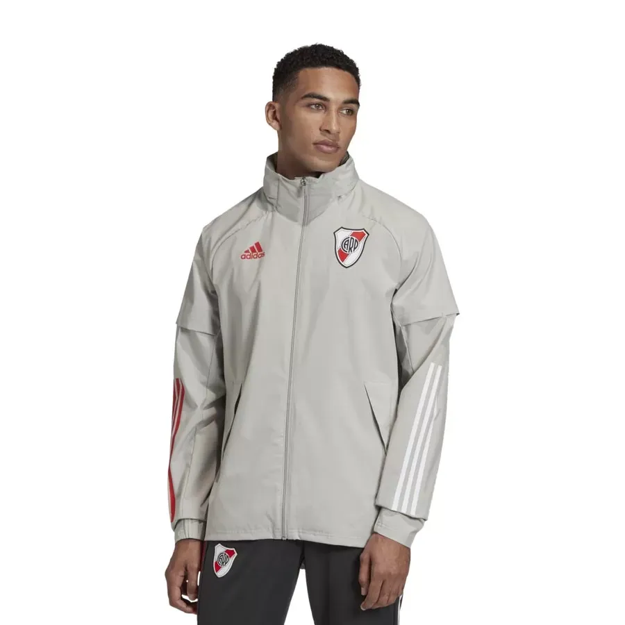Imagen 0 de 7 de Campera adidas River Plate Aw Jkt-GRIS/ROJO