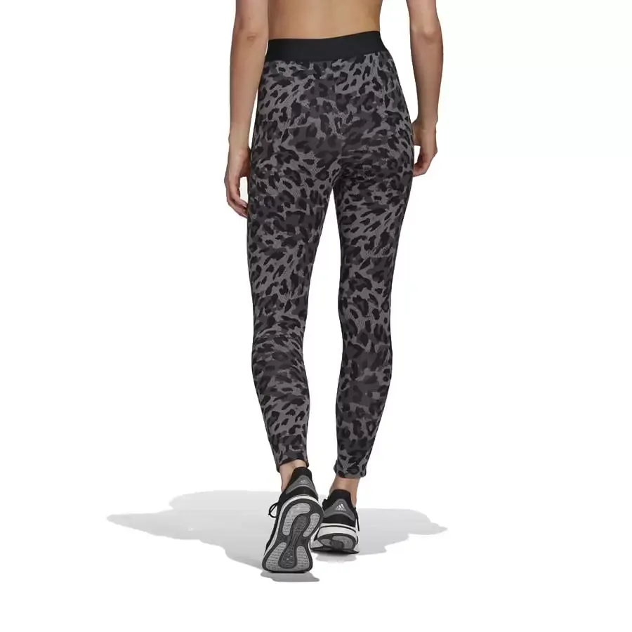 Imagen 1 de 6 de Calza adidas Sportswear Estampado De Leopardo-GRAFITO/NEGRO