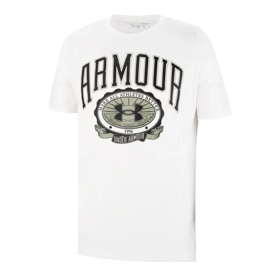 Imagen 0 de 3 de Remera Under Armour Collegiate Crest-BLANCO/NEGRO