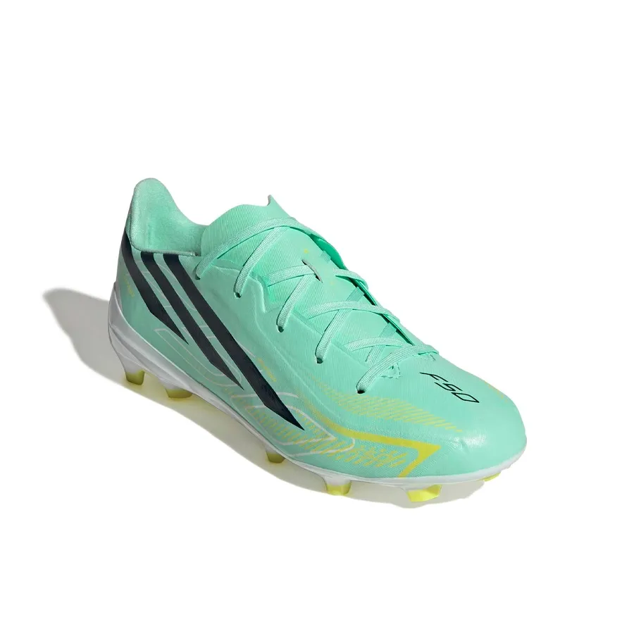 Imagen 2 de 7 de Botines adidas F50 Hyperfast League Fg-TURQUESA-NEGRO-AMARILLO-FLUOR