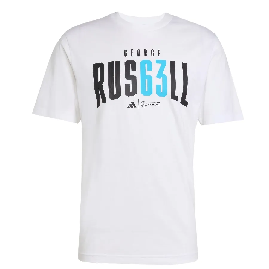 Imagen 2 de 5 de Remera adidas George Russell Mercedes - AMG Petronas-BLANCO