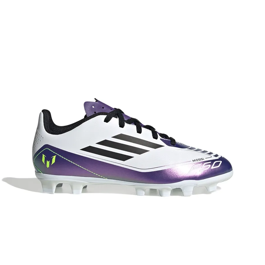 Imagen 0 de 7 de Botines adidas Messi F50 Club Fxg-BLANCO/NEGRO/PURPURA