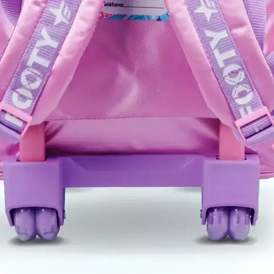 Imagen 5 de 9 de Mochila Footy Carro 18" Luz Music Life-ROSA