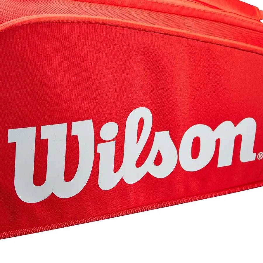 Imagen 2 de 7 de Raquetero Wilson Super Tour 6 Pk-ROJO