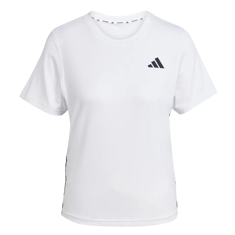 Imagen 3 de 4 de Remera adidas Train Essentials 3 Stripes Tee-BLANCO/NEGRO