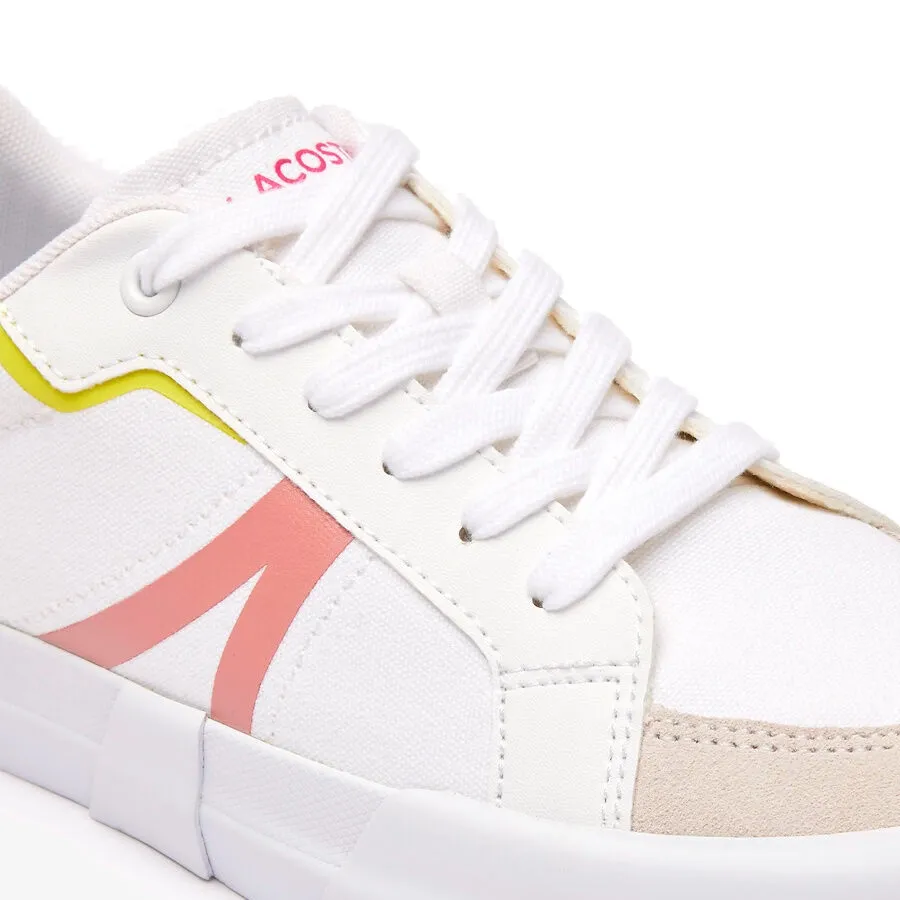 Imagen 3 de 4 de Zapatillas Lacoste L004-BLANCO/GRIS/ROSA
