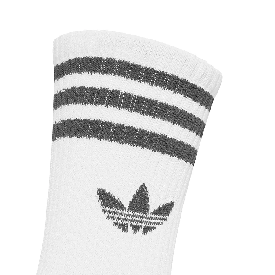 Imagen 2 de 3 de Medias adidas originals 3 Stripes Crew 3 Pairs-BLANCO