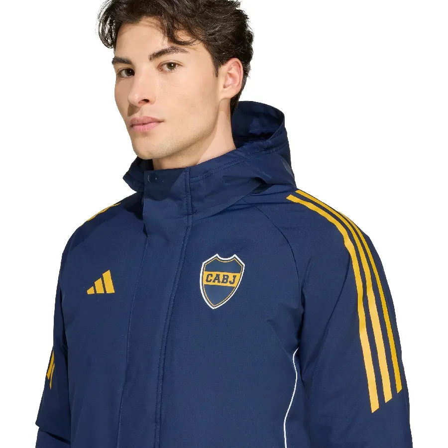 Imagen 3 de 5 de Campera adidas Parka Boca Juniors Tiro 25-MARINO/AMARILLO