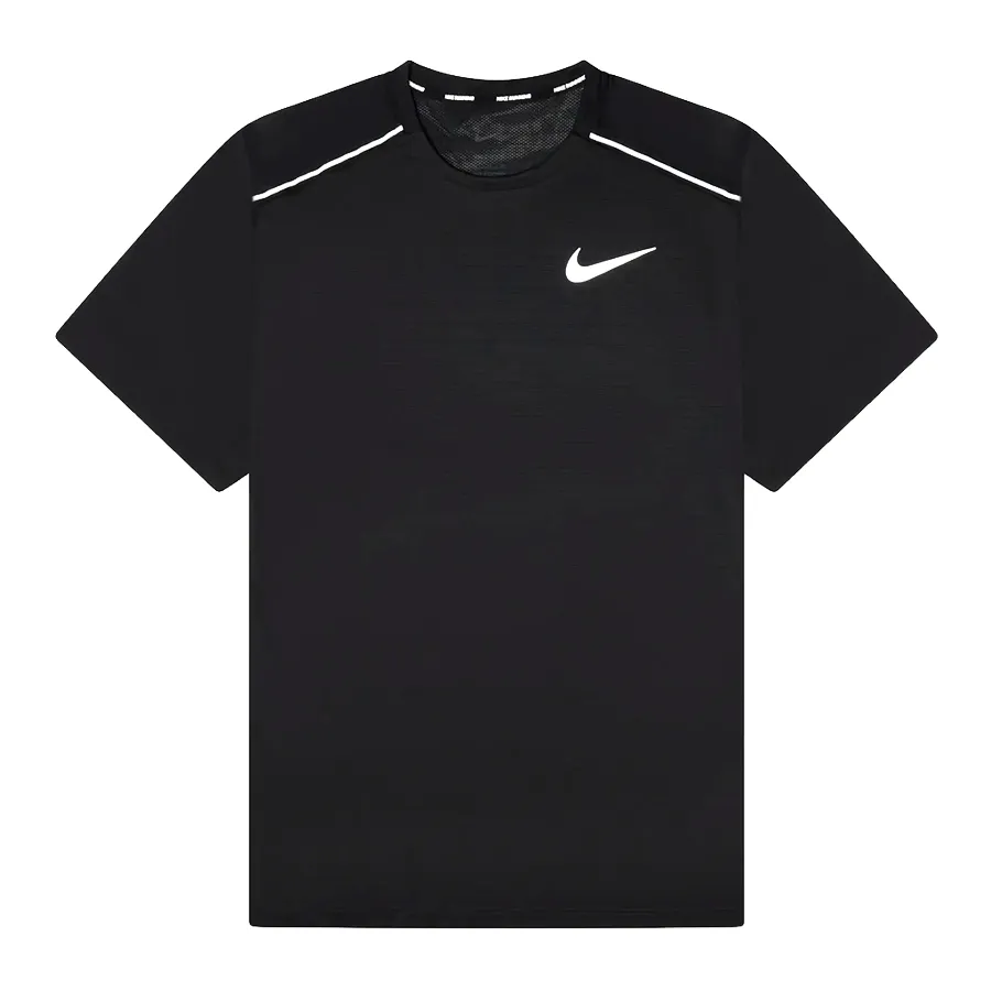 Imagen 2 de 6 de Remera Nike de Running Dri-Fit Miler-NEGRO