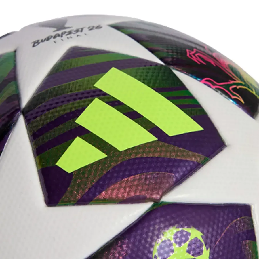 Imagen 2 de 4 de Pelota adidas UEFA Champions League Final-VIOLETA/BLANCO/AMARILLO FLUOR