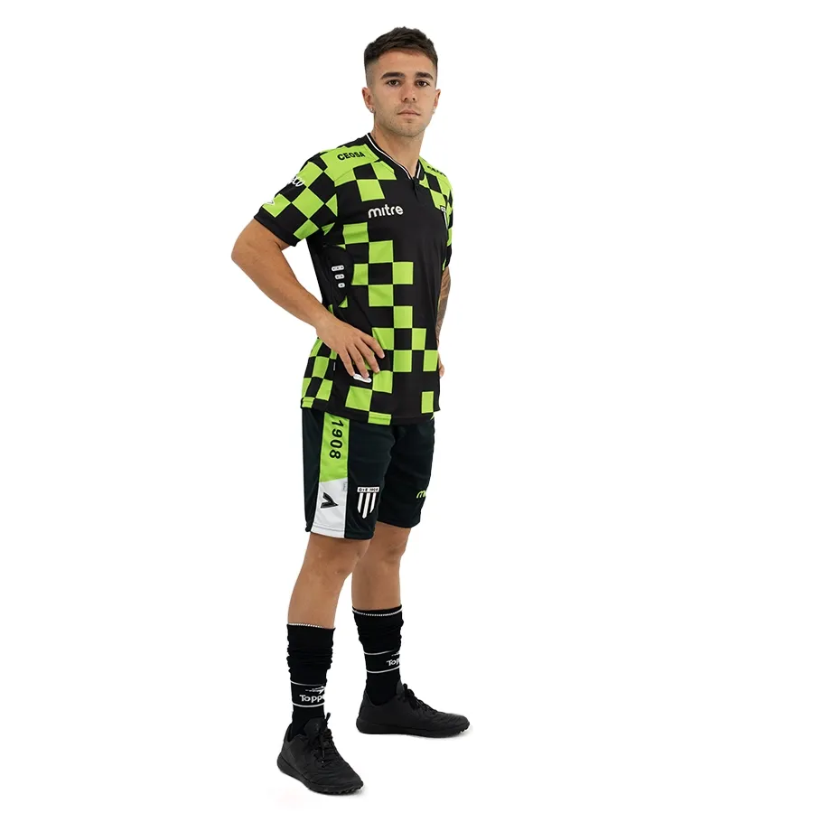 Imagen 3 de 10 de Camiseta Mitre Alternativa Gimnasia y Esgrima-VERDE/NEGRO