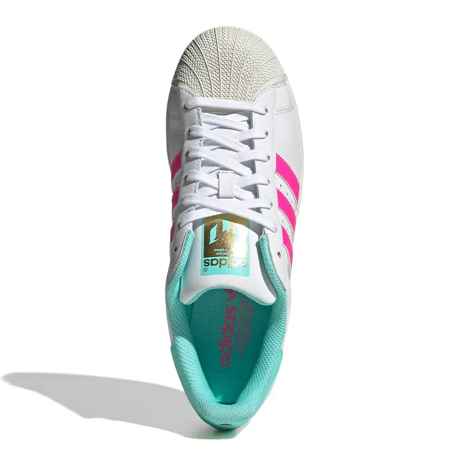 Imagen 3 de 6 de Zapatillas adidas originals Superstar Messi-BLANCO/TURQUESA/ROSA