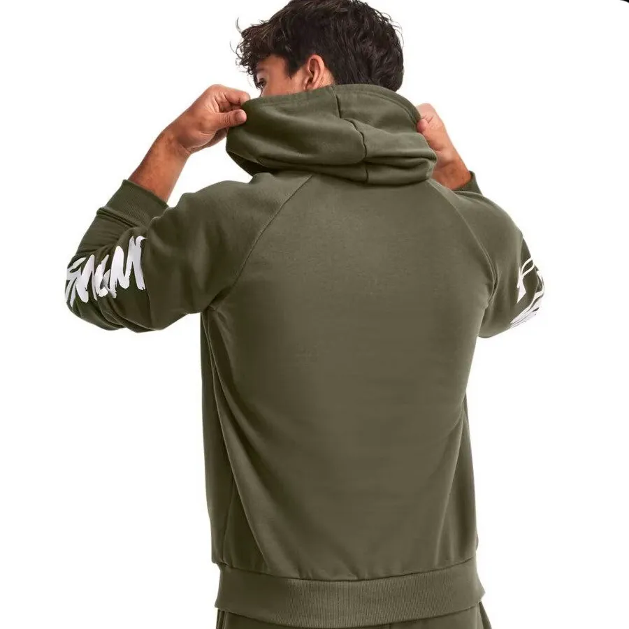 Imagen 3 de 4 de Buzo Under Armour Rival Fleece-VERDE OLIVA