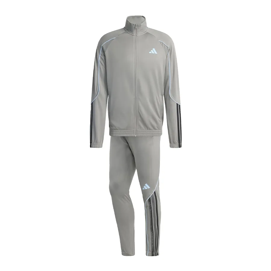 Imagen 5 de 8 de Conjunto adidas 3 Stripes Stadium-GRIS/GRAFITO/BLANCO