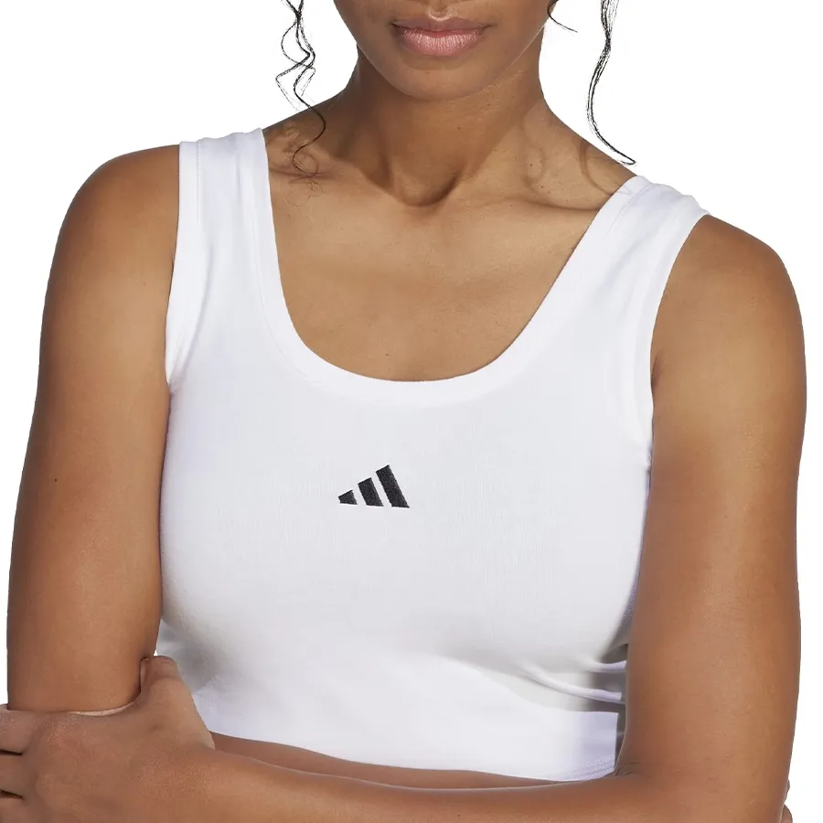 Imagen 2 de 4 de Musculosa adidas Essentials Small Logo Lifestyle-BLANCO/NEGRO