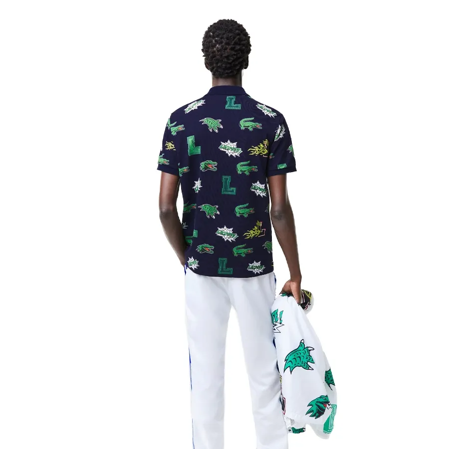 Imagen 2 de 4 de Remera Lacoste Holiday Con Estampado-MARINO/VERDE