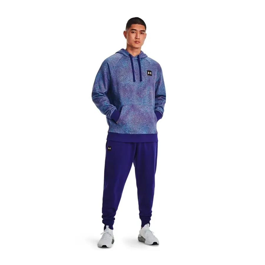 Imagen 2 de 4 de Buzo Under Armour Rival Fleece Printed-AZUL/CELESTE/NARANJA