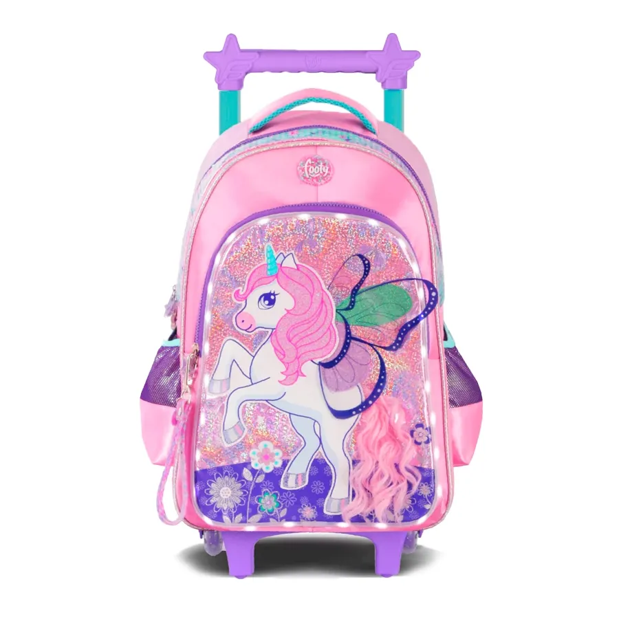 Imagen 0 de 2 de Mochila Footy Carro 18 C/Luz Unicorn Wing-ROSA VIEJO/VIOLETA/VERDE AGUA