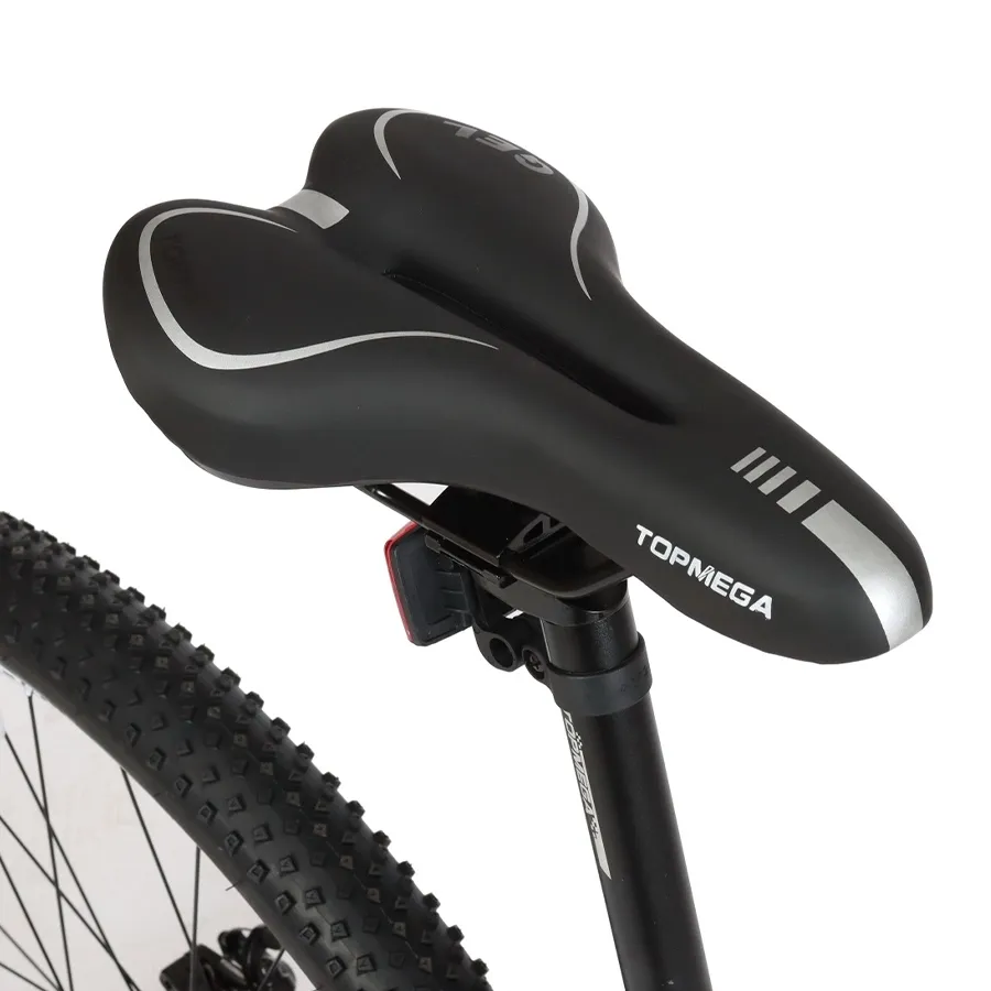 Imagen 6 de 10 de Bicicleta TopMega Mountain Bike Flamingo Aluminio R29 21vel-AZUL/BLANCO/VERDE