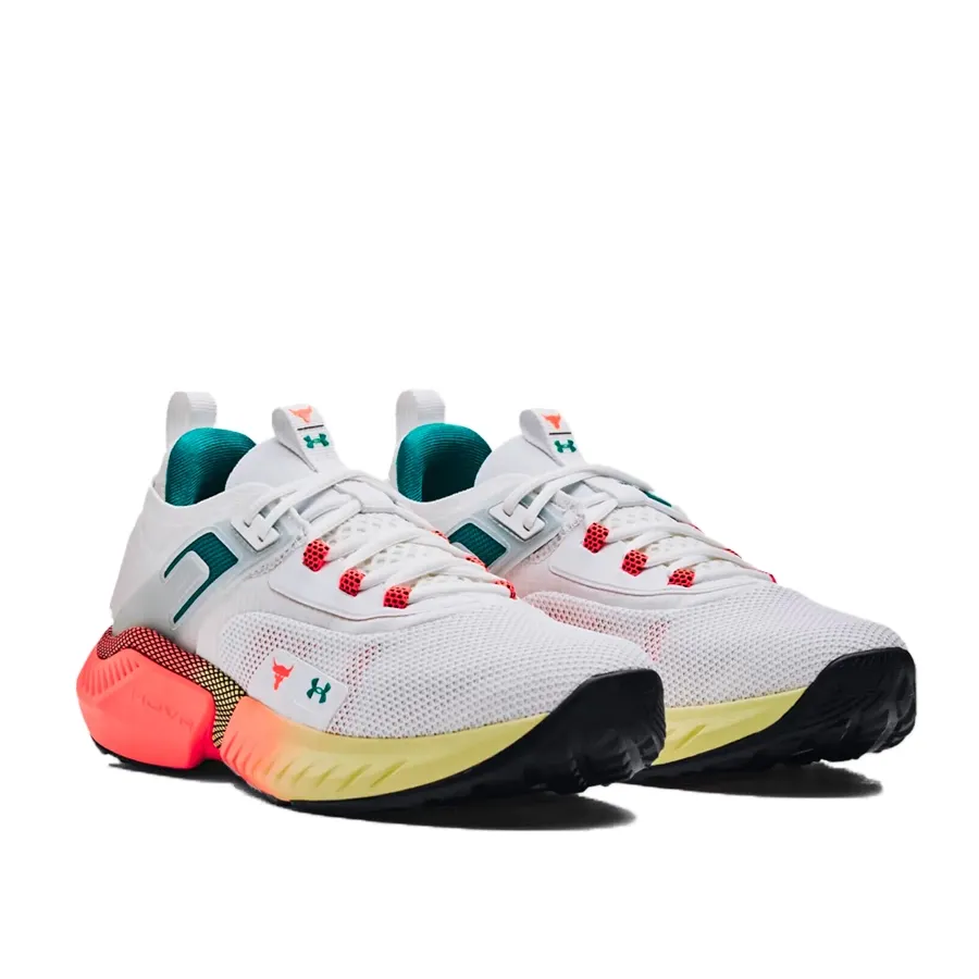 Imagen 3 de 5 de Zapatillas Under Armour Project Rock 5-BLANCO/NARANJA