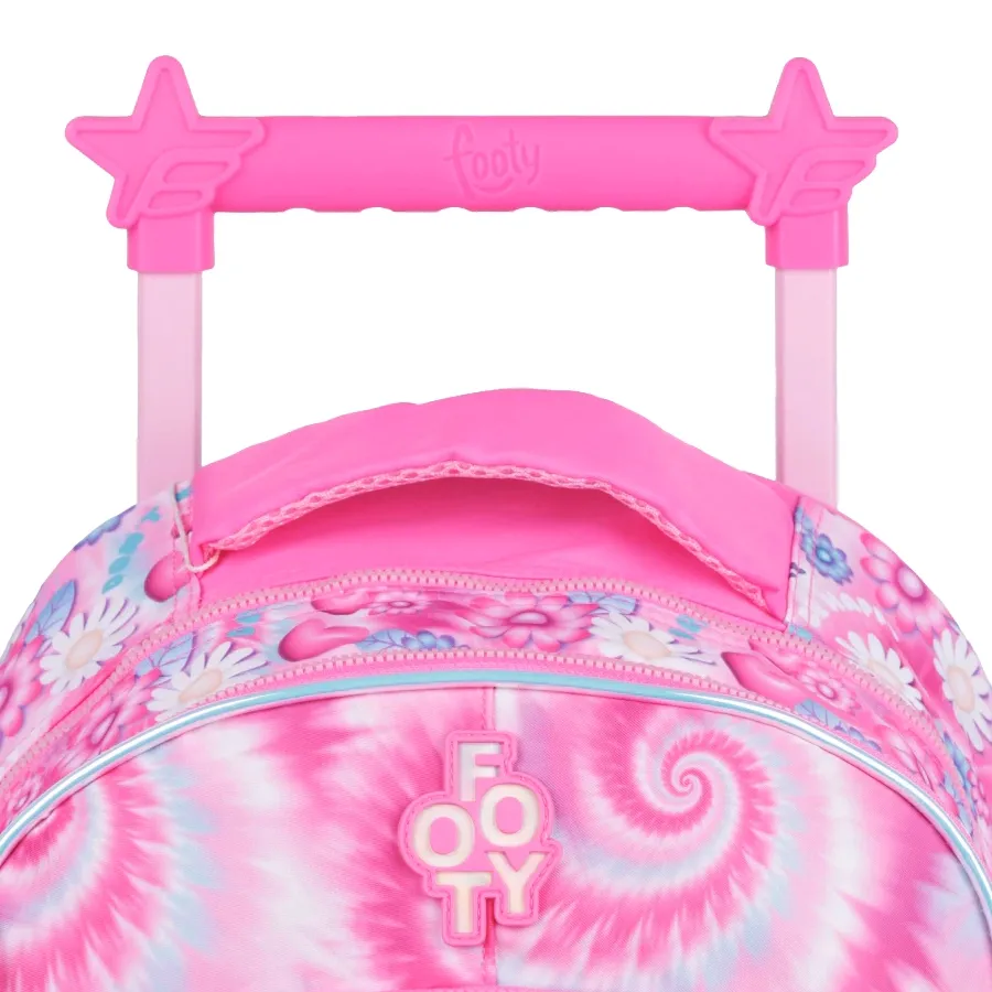 Imagen 3 de 7 de Mochila Footy C/Carro Capybag 18"-ROSA/MARRON