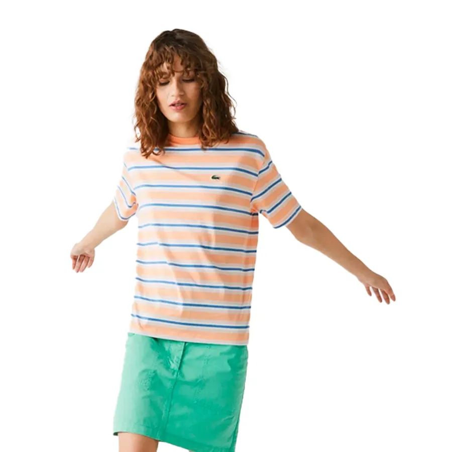 Imagen 1 de 4 de Remera Lacoste A Rayas-SALMON/AZUL/BLANCO