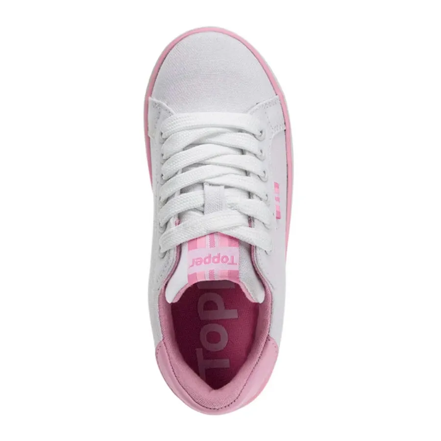 Imagen 2 de 4 de Zapatillas Topper Roma Kids-BLANCO/ROSA