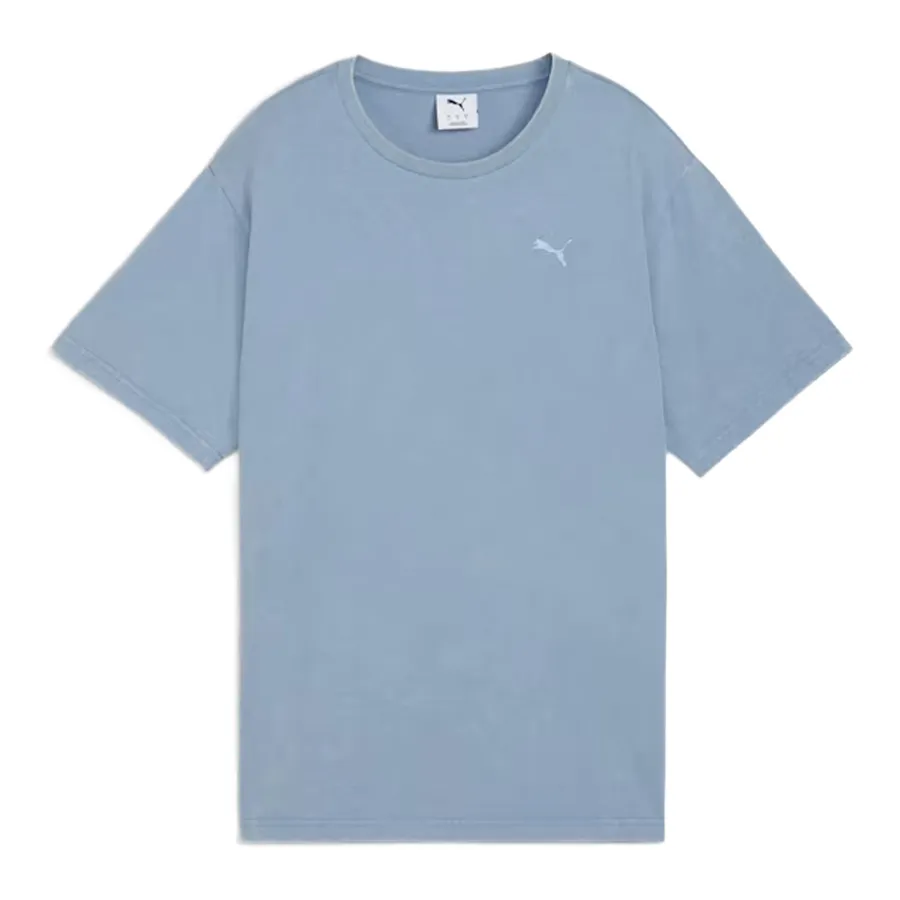 Imagen 2 de 4 de Remera Puma Essentials Elevated Relaxed Wash Tee-CELESTE