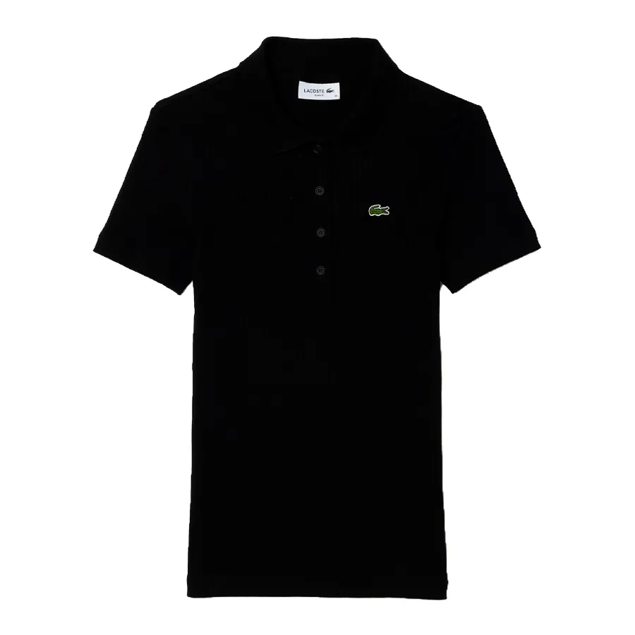 Imagen 2 de 5 de Remera Lacoste Polo Chemise Col Bord-NEGRO