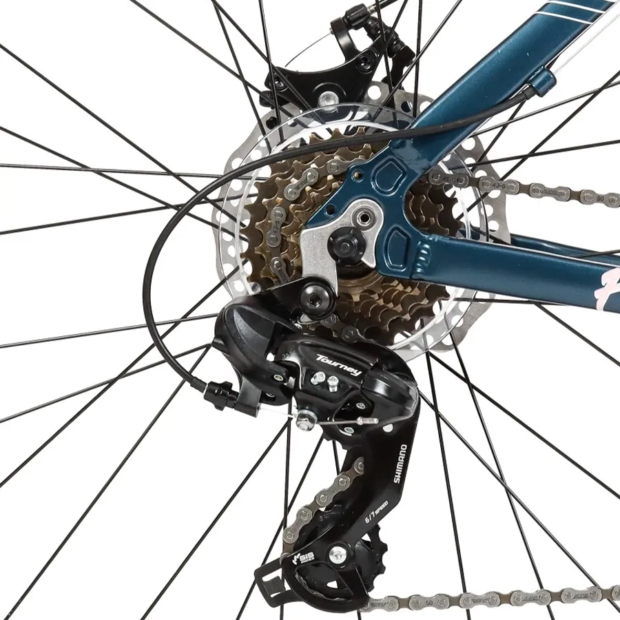 Imagen 9 de 10 de Bicicleta TopMega Mountain Bike Flamingo Aluminio R29 21vel-AZUL/BLANCO/VERDE