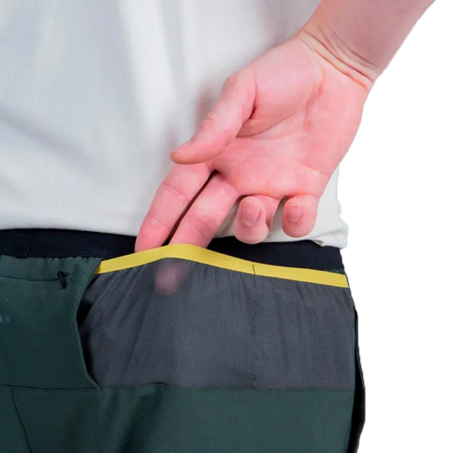 Imagen 4 de 6 de Saucony Shorts  Explorer Utility 5-VERDE OLIVA/AMARILLO