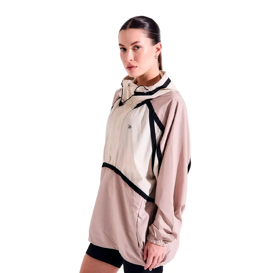 Imagen 1 de 7 de Campera Atomik Lines Windbreaker-BEIGE/NEGRO