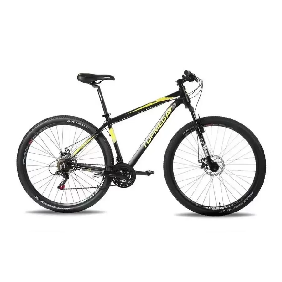 Imagen 0 de 5 de Bicicleta Mtb TopMega Sunshine R29 21 V F.Disco-NEGRO/AMARILLO