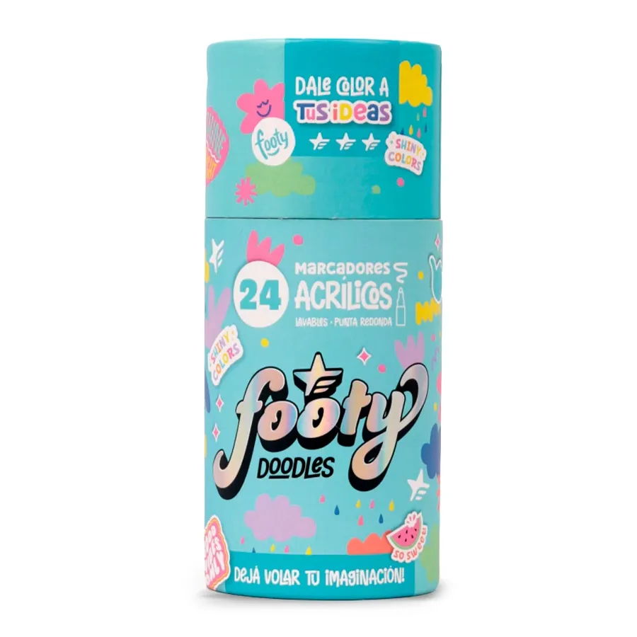 Imagen 1 de 4 de Marcadores Footy Acrilicos x24-MULTICOLOR